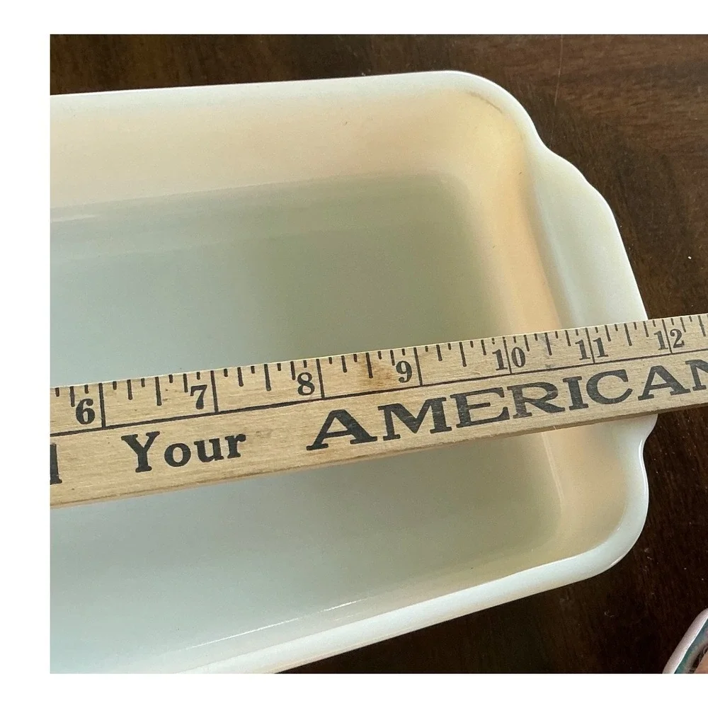 Vintage Fire-King Anchor Hocking White Milk Glass Rectangular Baking Pan 12.5